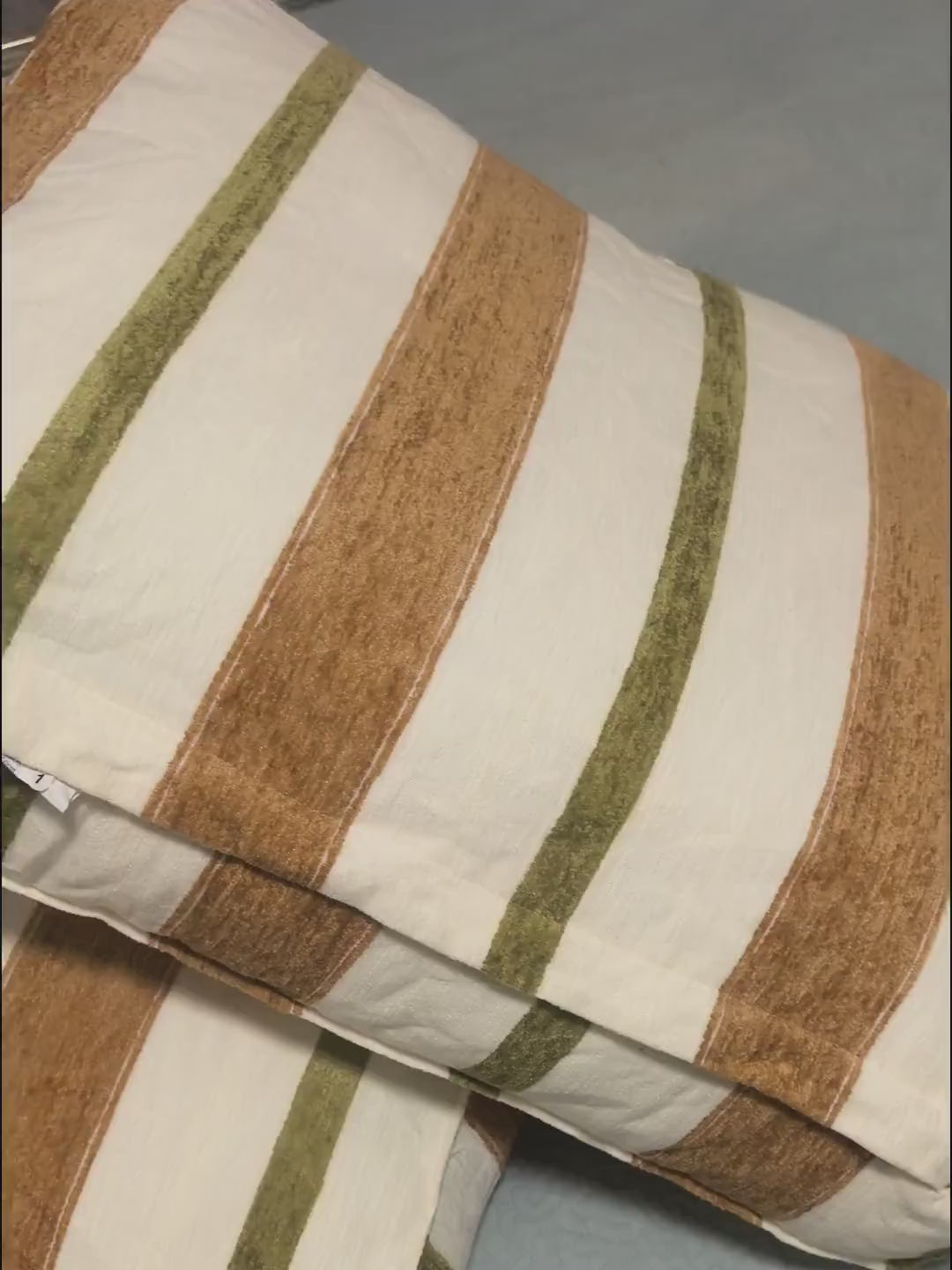Modern Striped Large Pillow, Chenille Headboard Cushion, Sofa Backrest, Thick Lumbar Support