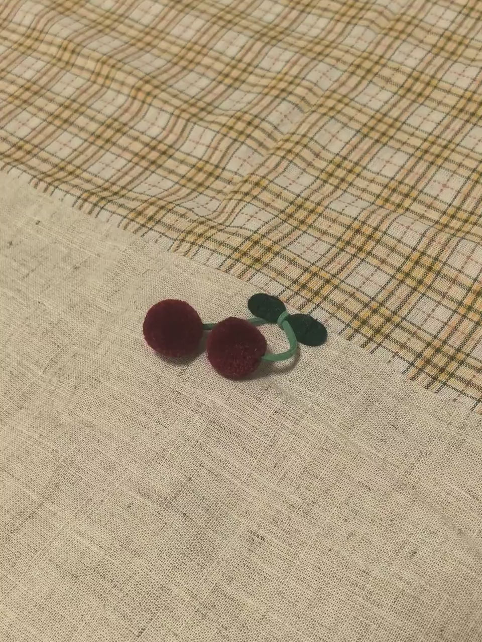 Green Gingham Sink Skirt, Eyelet Lace Farmhouse Cabinet Curtain