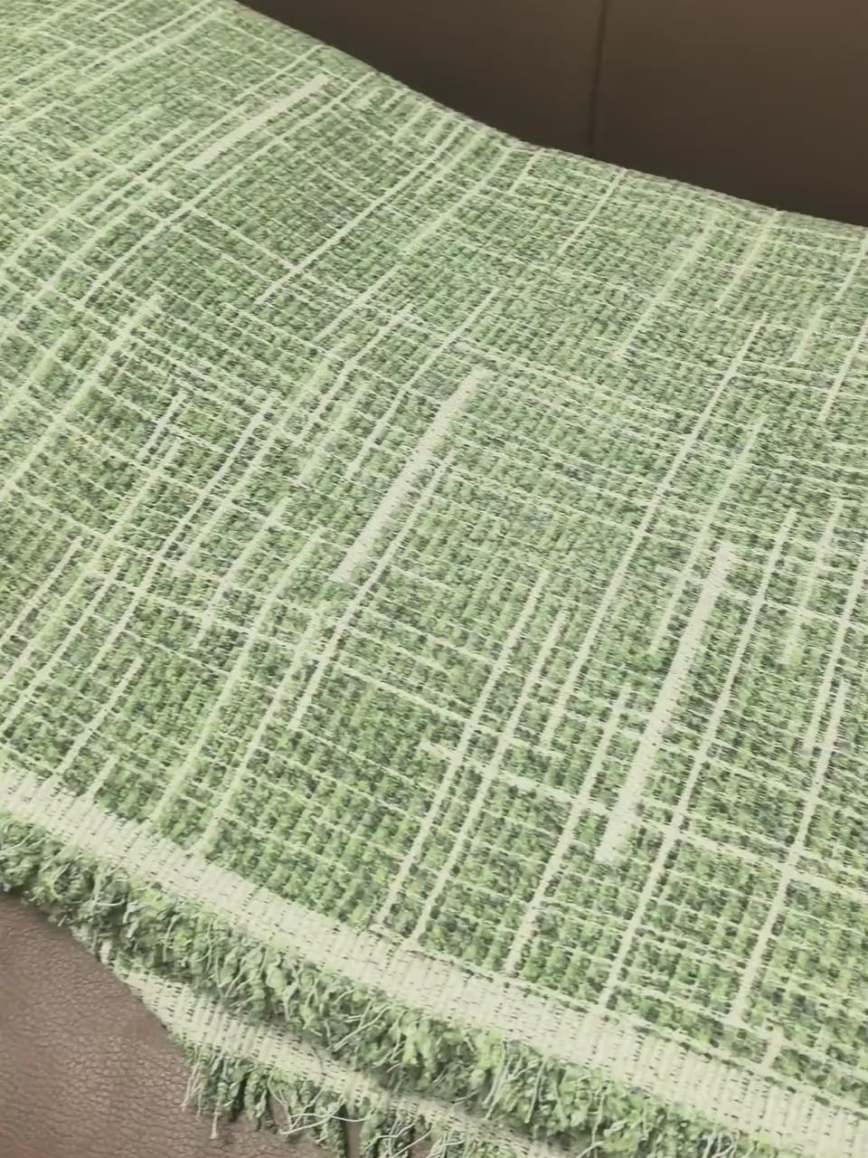 Abstract Line Art Chenille Sofa Throw, Cozy Woven Couch Cover, Romantic Gift
